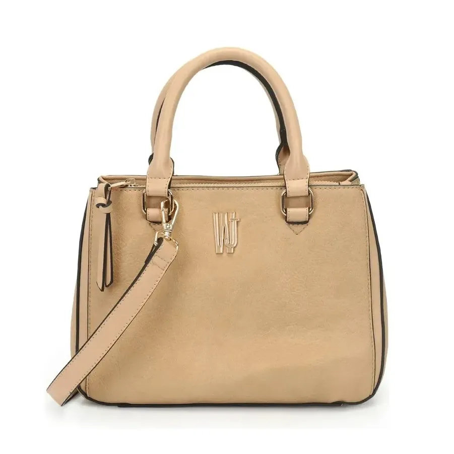 Bolsa de ombro feminina WJ 46175 bege com alça removível para uso transversal